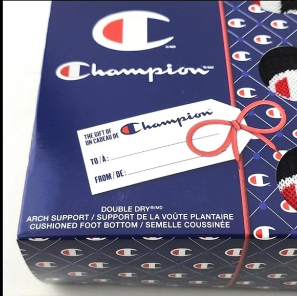 Champion Unisex 6 Pairs Sports Crew Socks Black Double Dry  Arch Support Cushion - Picture 7 of 8